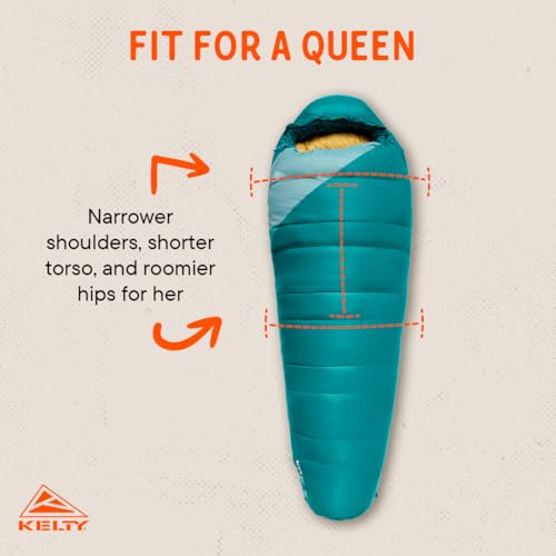 Kelty Cosmic 20 Down Mummy Sleeping Bag for Backpacking Campers with 550 Fill Power