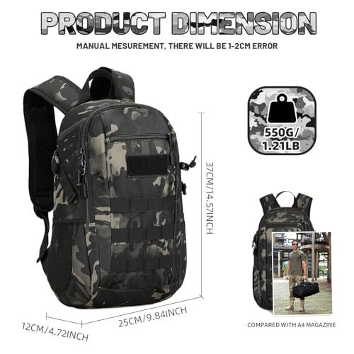HUNTVP Military MOLLE 10L/20L Backpack for Hunting and Camping with Tactical Features