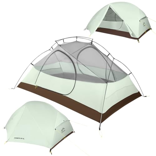Ultralight 2 Person Backpacking Tent, 4LB Portable 20D Waterproof Nylon Camping, 3 Season Hiking Trekking with 7001 Alu