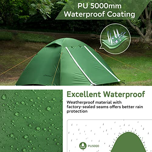 Clostnature Polaris Lightweight Backpacking Tent - 1/2/3 Person Ultralight Waterproof Camping Tent for Family Outdoor Hi