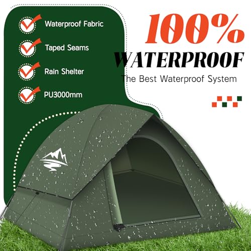 3-4 Person Camping Tents Rainfly Waterproof Windproof for Outdoor Camping
| Easy Setup Dome Tent for 2 Person Backcount
